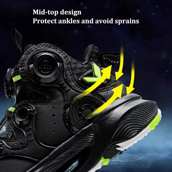 VITUOFLY Kids Basketball Shoes Boys Air Cushion Sneakers Girls Mid Top School Training Shoes Non-Slip Outdoor Sports Shoes Comfortable Boys Running Shoes Durable Little Kid/Big Kid