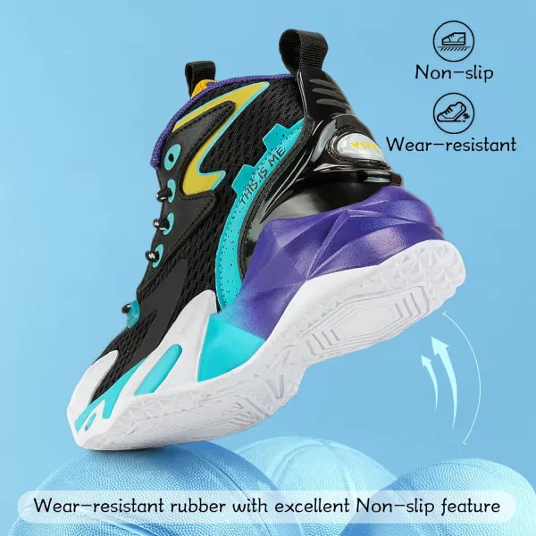 VITUOFLY Kids Basketball Shoes Boys Air Cushion Sneakers Girls Mid Top School Training Shoes Non-Slip Outdoor Sports Shoes Comfortable Boys Running Shoes Durable Little Kid/Big Kid