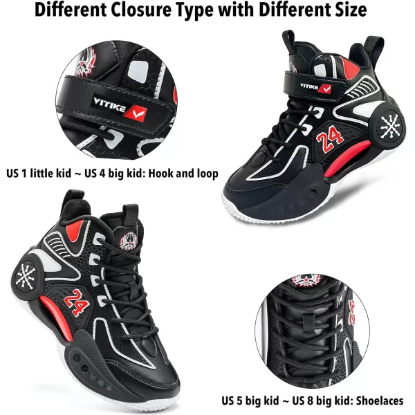 VITUOFLY Kids Basketball Shoes Boys Air Cushion Sneakers Girls Mid Top School Training Shoes Non-Slip Outdoor Sports Shoes Comfortable Boys Running Shoes Durable Little Kid/Big Kid
