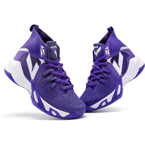 VITUOFLY Kids Basketball Shoes Boys Air Cushion Sneakers Girls Mid Top School Training Shoes Non-Slip Outdoor Sports Shoes Comfortable Boys Running Shoes Durable Little Kid/Big Kid