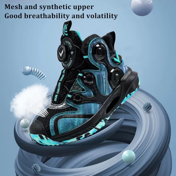 VITUOFLY Kids Basketball Shoes Boys Air Cushion Sneakers Girls Mid Top School Training Shoes Non-Slip Outdoor Sports Shoes Comfortable Boys Running Shoes Durable Little Kid/Big Kid