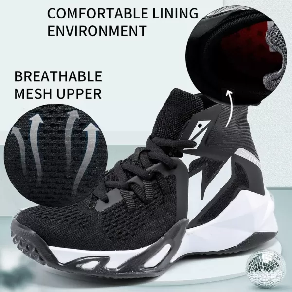 VITUOFLY Kids Basketball Shoes Boys Air Cushion Sneakers Girls Mid Top School Training Shoes Non-Slip Outdoor Sports Shoes Comfortable Boys Running Shoes Durable Little Kid/Big Kid
