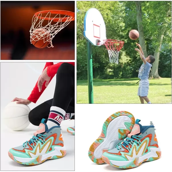 VITUOFLY Kids Basketball Shoes Boys Air Cushion Sneakers Girls Mid Top School Training Shoes Non-Slip Outdoor Sports Shoes Comfortable Boys Running Shoes Durable Little Kid/Big Kid