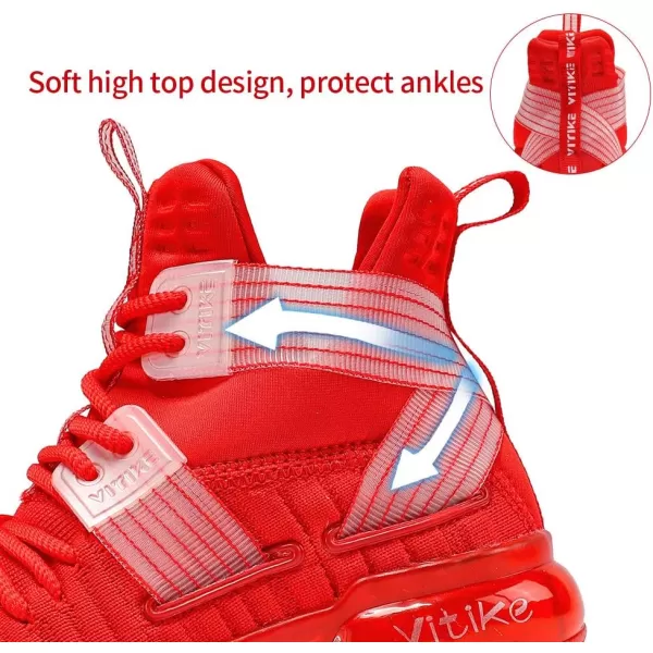 VITUOFLY Kids Basketball Shoes Boys Air Cushion Sneakers Girls Mid Top School Training Shoes Non-Slip Outdoor Sports Shoes Comfortable Boys Running Shoes Durable Little Kid/Big Kid