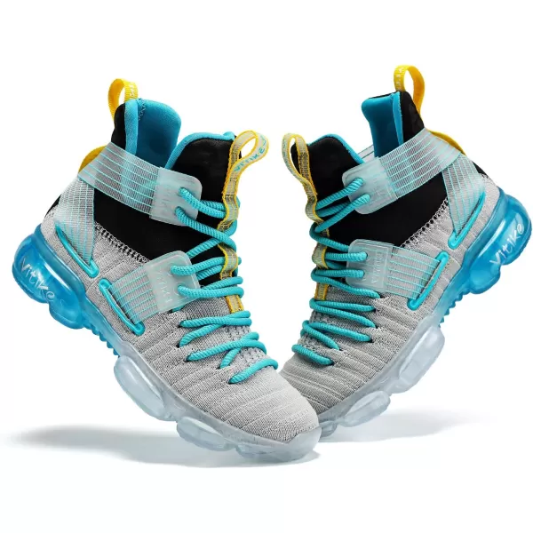 VITUOFLY Kids Basketball Shoes Boys Air Cushion Sneakers Girls Mid Top School Training Shoes Non-Slip Outdoor Sports Shoes Comfortable Boys Running Shoes Durable Little Kid/Big Kid