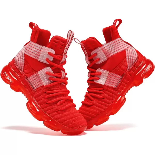 VITUOFLY Kids Basketball Shoes Boys Air Cushion Sneakers Girls Mid Top School Training Shoes Non-Slip Outdoor Sports Shoes Comfortable Boys Running Shoes Durable Little Kid/Big Kid