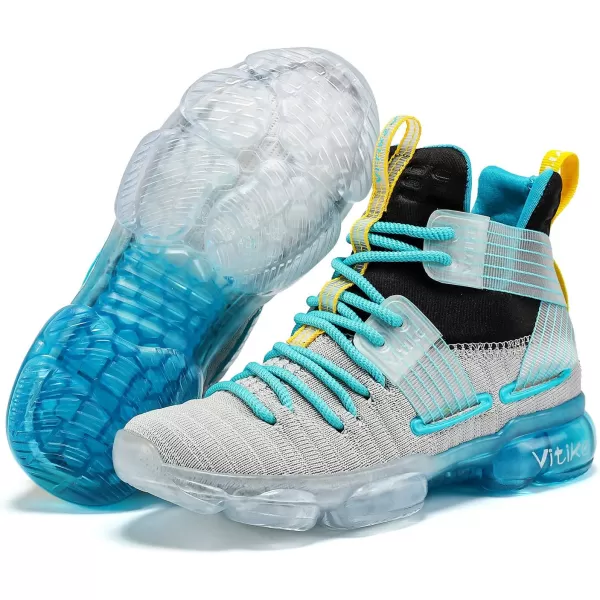 VITUOFLY Kids Basketball Shoes Boys Air Cushion Sneakers Girls Mid Top School Training Shoes Non-Slip Outdoor Sports Shoes Comfortable Boys Running Shoes Durable Little Kid/Big Kid