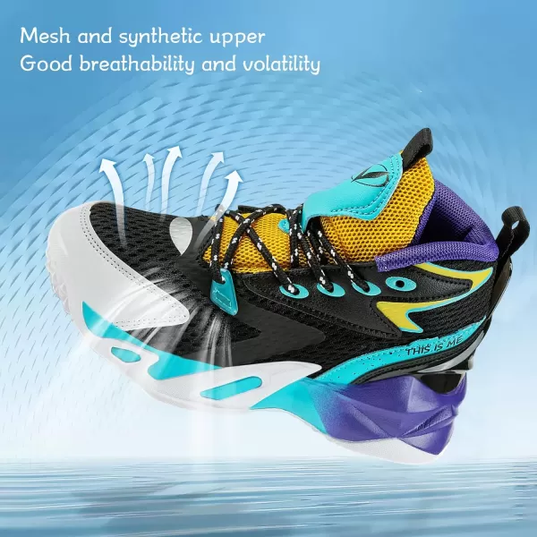 VITUOFLY Kids Basketball Shoes Boys Air Cushion Sneakers Girls Mid Top School Training Shoes Non-Slip Outdoor Sports Shoes Comfortable Boys Running Shoes Durable Little Kid/Big Kid