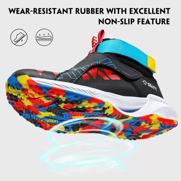 VITUOFLY Kids Basketball Shoes Boys Air Cushion Sneakers Girls Mid Top School Training Shoes Non-Slip Outdoor Sports Shoes Comfortable Boys Running Shoes Durable Little Kid/Big Kid