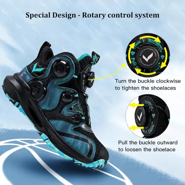 VITUOFLY Kids Basketball Shoes Boys Air Cushion Sneakers Girls Mid Top School Training Shoes Non-Slip Outdoor Sports Shoes Comfortable Boys Running Shoes Durable Little Kid/Big Kid