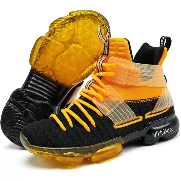 VITUOFLY Kids Basketball Shoes Boys Air Cushion Sneakers Girls Mid Top School Training Shoes Non-Slip Outdoor Sports Shoes Comfortable Boys Running Shoes Durable Little Kid/Big Kid