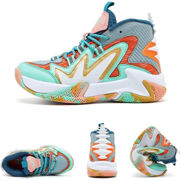 VITUOFLY Kids Basketball Shoes Boys Air Cushion Sneakers Girls Mid Top School Training Shoes Non-Slip Outdoor Sports Shoes Comfortable Boys Running Shoes Durable Little Kid/Big Kid