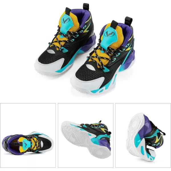 VITUOFLY Kids Basketball Shoes Boys Air Cushion Sneakers Girls Mid Top School Training Shoes Non-Slip Outdoor Sports Shoes Comfortable Boys Running Shoes Durable Little Kid/Big Kid