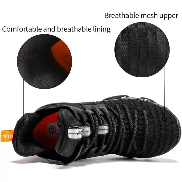 VITUOFLY Kids Basketball Shoes Boys Air Cushion Sneakers Girls Mid Top School Training Shoes Non-Slip Outdoor Sports Shoes Comfortable Boys Running Shoes Durable Little Kid/Big Kid