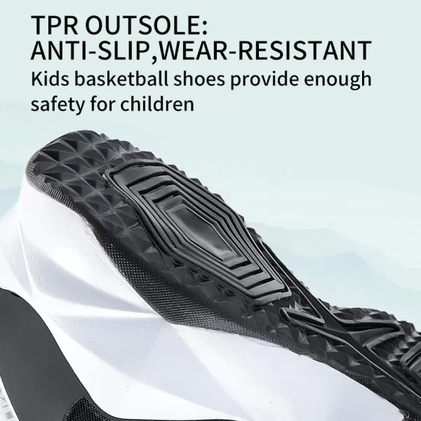 VITUOFLY Kids Basketball Shoes Boys Air Cushion Sneakers Girls Mid Top School Training Shoes Non-Slip Outdoor Sports Shoes Comfortable Boys Running Shoes Durable Little Kid/Big Kid