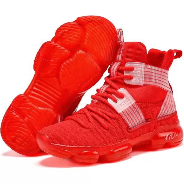 VITUOFLY Kids Basketball Shoes Boys Air Cushion Sneakers Girls Mid Top School Training Shoes Non-Slip Outdoor Sports Shoes Comfortable Boys Running Shoes Durable Little Kid/Big Kid