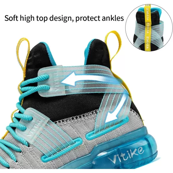 VITUOFLY Kids Basketball Shoes Boys Air Cushion Sneakers Girls Mid Top School Training Shoes Non-Slip Outdoor Sports Shoes Comfortable Boys Running Shoes Durable Little Kid/Big Kid