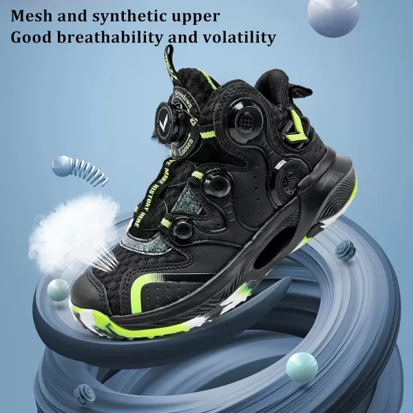 VITUOFLY Kids Basketball Shoes Boys Air Cushion Sneakers Girls Mid Top School Training Shoes Non-Slip Outdoor Sports Shoes Comfortable Boys Running Shoes Durable Little Kid/Big Kid