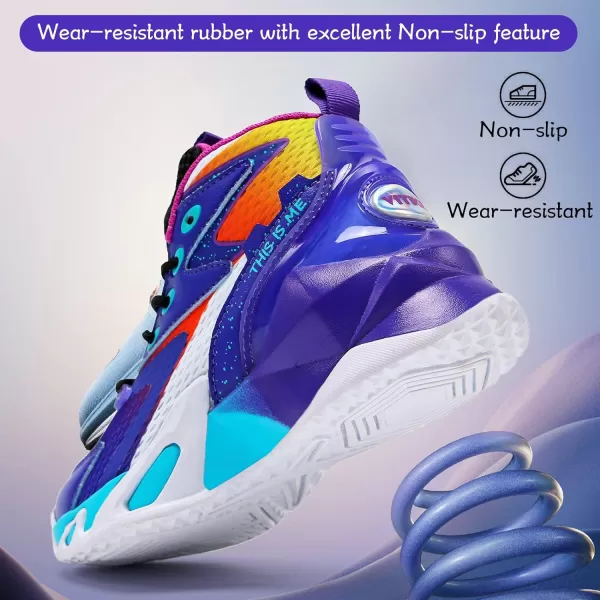 VITUOFLY Kids Basketball Shoes Boys Air Cushion Sneakers Girls Mid Top School Training Shoes Non-Slip Outdoor Sports Shoes Comfortable Boys Running Shoes Durable Little Kid/Big Kid