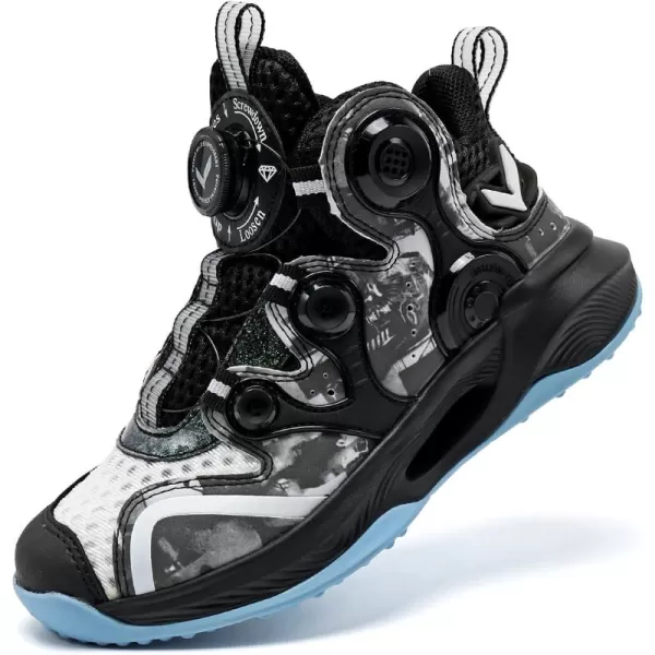 VITUOFLY Kids Basketball Shoes Boys Air Cushion Sneakers Girls Mid Top School Training Shoes Non-Slip Outdoor Sports Shoes Comfortable Boys Running Shoes Durable Little Kid/Big Kid