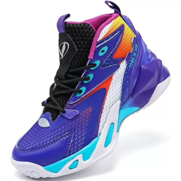 VITUOFLY Kids Basketball Shoes Boys Air Cushion Sneakers Girls Mid Top School Training Shoes Non-Slip Outdoor Sports Shoes Comfortable Boys Running Shoes Durable Little Kid/Big Kid