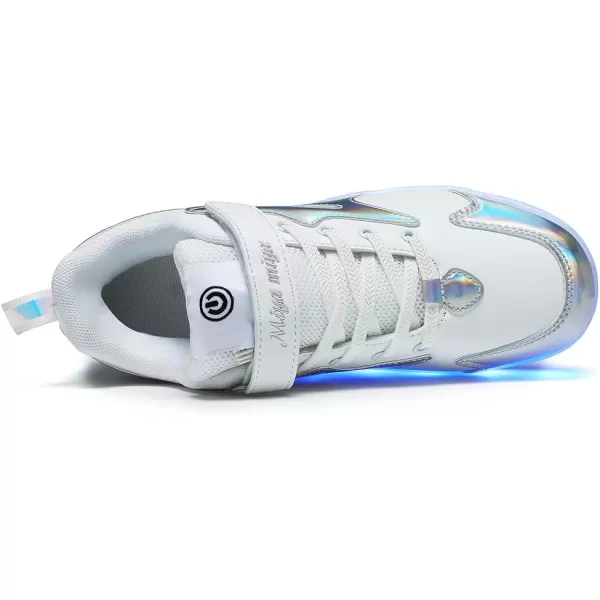 Nsasy Roller Shoes Girls Boys Wheel Shoes Kids Roller Skates Shoes LED Light Up Wheel Shoes for Kids for Children