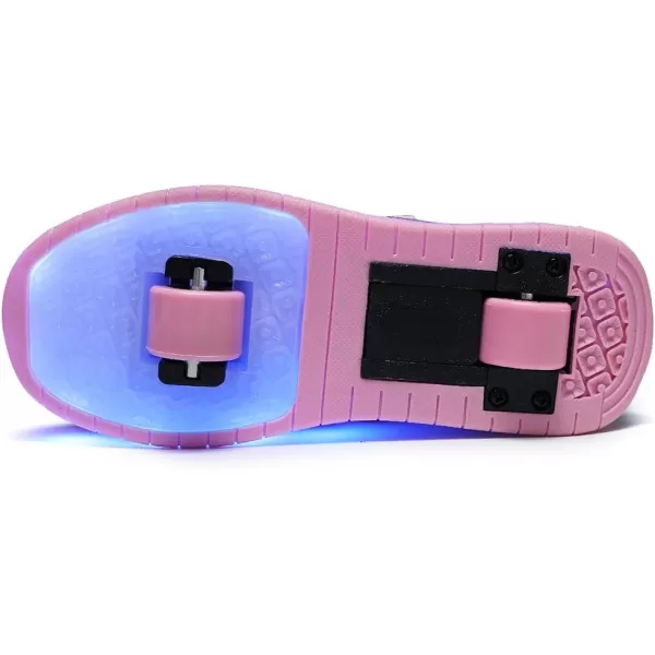 Nsasy Roller Shoes Girls Boys Wheel Shoes Kids Roller Skates Shoes LED Light Up Wheel Shoes for Kids for Children