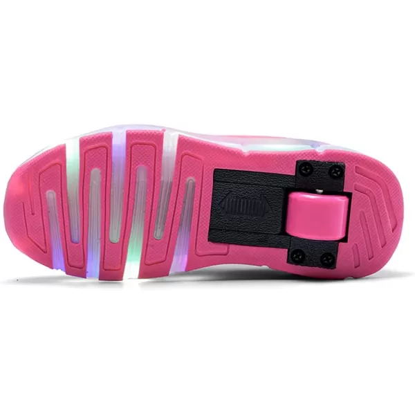 Nsasy Roller Shoes Girls Boys Wheel Shoes Kids Roller Skates Shoes LED Light Up Wheel Shoes for Kids for Children