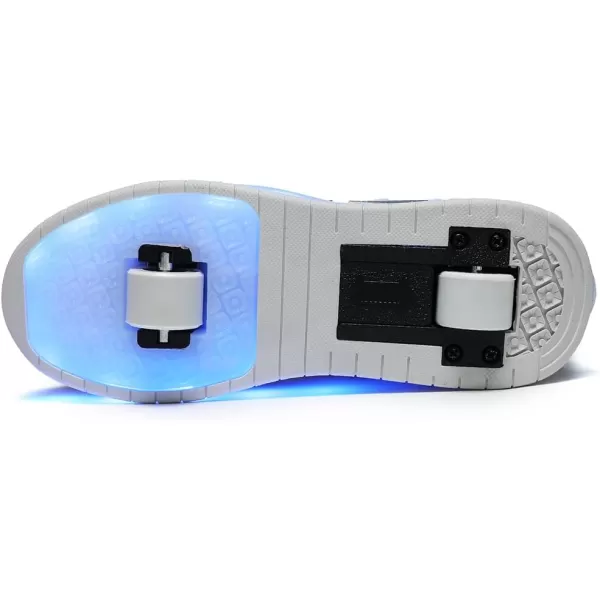 Nsasy Roller Shoes Girls Boys Wheel Shoes Kids Roller Skates Shoes LED Light Up Wheel Shoes for Kids for Children