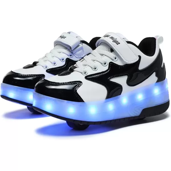 Nsasy Roller Shoes Girls Boys Wheel Shoes Kids Roller Skates Shoes LED Light Up Wheel Shoes for Kids for Children