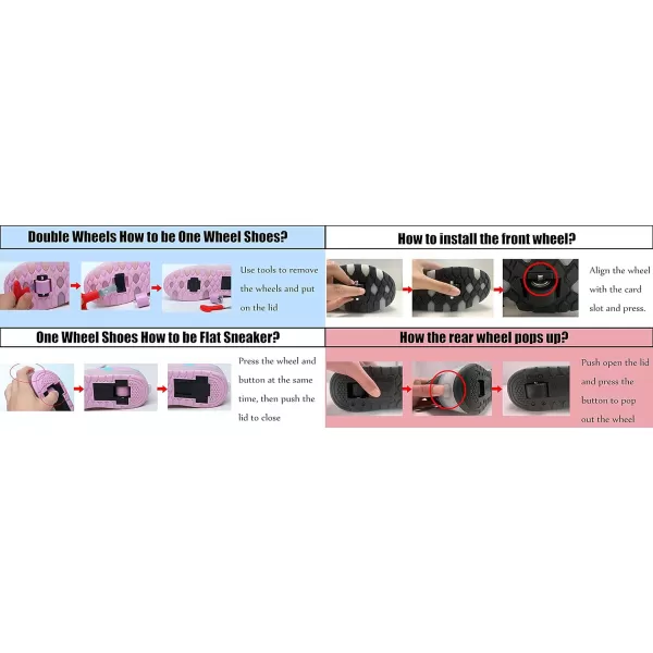 Nsasy Roller Shoes Girls Boys Wheel Shoes Kids Roller Skates Shoes LED Light Up Wheel Shoes for Kids for Children