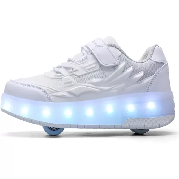 Nsasy Roller Shoes Girls Boys Wheel Shoes Kids Roller Skates Shoes LED Light Up Wheel Shoes for Kids for Children