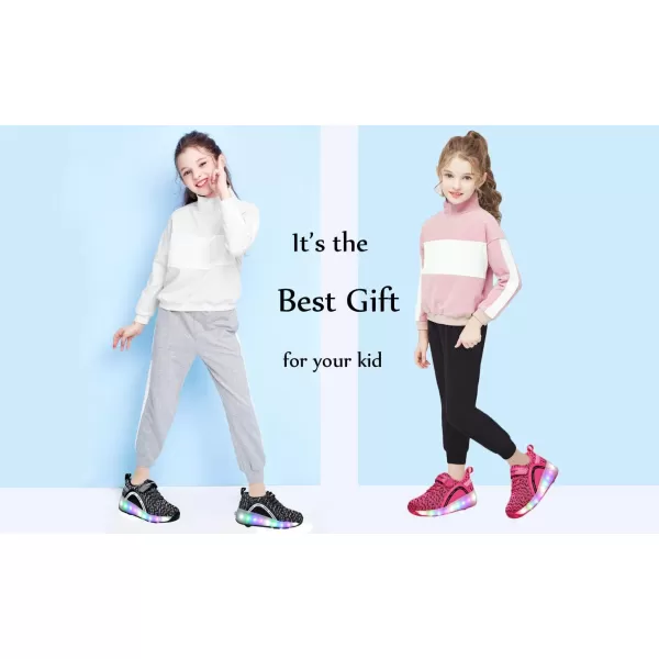 Nsasy Roller Shoes Girls Boys Wheel Shoes Kids Roller Skates Shoes LED Light Up Wheel Shoes for Kids for Children