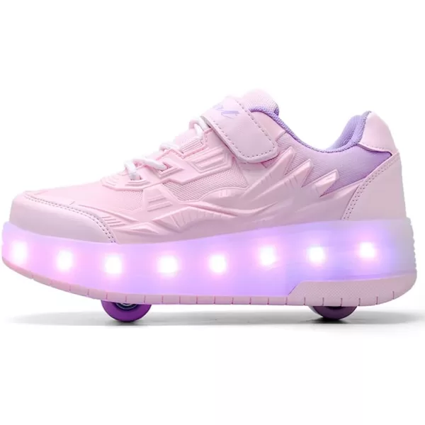Nsasy Roller Shoes Girls Boys Wheel Shoes Kids Roller Skates Shoes LED Light Up Wheel Shoes for Kids for Children