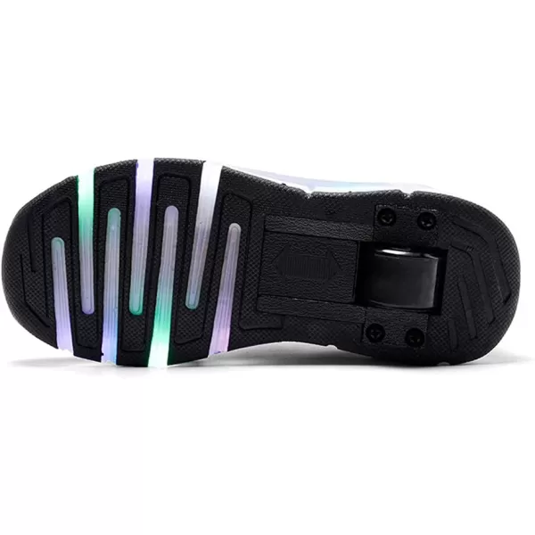 Nsasy Roller Shoes Girls Boys Wheel Shoes Kids Roller Skates Shoes LED Light Up Wheel Shoes for Kids for Children