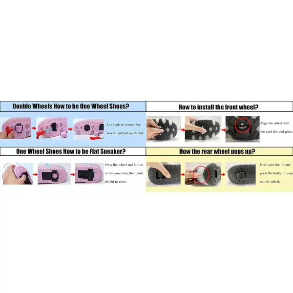 Nsasy Roller Shoes Girls Boys Wheel Shoes Kids Roller Skates Shoes LED Light Up Wheel Shoes for Kids for Children