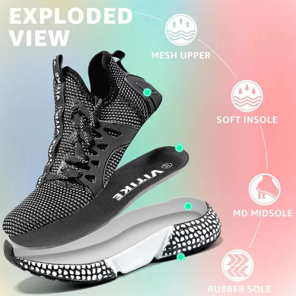 WETIKE Mesh Slip On Lightweight Running Sneakers