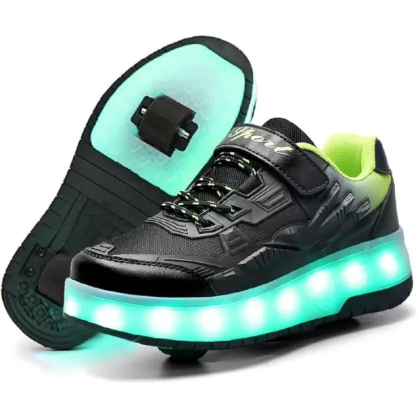 Nsasy Roller Shoes Girls Boys Wheel Shoes Kids Roller Skates Shoes LED Light Up Wheel Shoes for Kids for Children