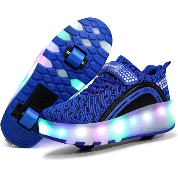 Nsasy Roller Shoes Girls Boys Wheel Shoes Kids Roller Skates Shoes LED Light Up Wheel Shoes for Kids for Children