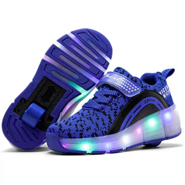 Nsasy Roller Shoes Girls Boys Wheel Shoes Kids Roller Skates Shoes LED Light Up Wheel Shoes for Kids for Children