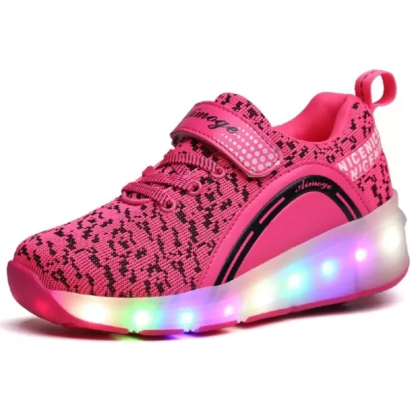 Nsasy Roller Shoes Girls Boys Wheel Shoes Kids Roller Skates Shoes LED Light Up Wheel Shoes for Kids for Children