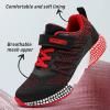 imageVITUOFLY Boys Sneakers Kids Running Shoes Girls Mesh Fitness Shoe Indoor Training Sneaker Lightweight Outdoor Sports Athletic Tennis Shoes for Little KidBig KidBlack Red8139