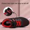 imageVITUOFLY Boys Sneakers Kids Running Shoes Girls Mesh Fitness Shoe Indoor Training Sneaker Lightweight Outdoor Sports Athletic Tennis Shoes for Little KidBig KidBlack Red8139