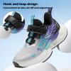 imageVITUOFLY Boys Sneakers Kids Running Shoes Girls Mesh Fitness Shoe Indoor Training Sneaker Lightweight Outdoor Sports Athletic Tennis Shoes for Little KidBig KidGreyBlackBlue8222