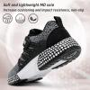 imageVITUOFLY Boys Sneakers Kids Running Shoes Girls Mesh Fitness Shoe Indoor Training Sneaker Lightweight Outdoor Sports Athletic Tennis Shoes for Little KidBig KidBlack Grey8139