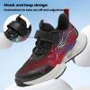 imageVITUOFLY Boys Sneakers Kids Running Shoes Girls Mesh Fitness Shoe Indoor Training Sneaker Lightweight Outdoor Sports Athletic Tennis Shoes for Little KidBig KidBlackRed8222