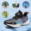 imageVITUOFLY Boys Sneakers Kids Running Shoes Girls Mesh Fitness Shoe Indoor Training Sneaker Lightweight Outdoor Sports Athletic Tennis Shoes for Little KidBig KidBlackOrangeBlue8222
