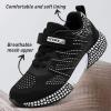 imageVITUOFLY Boys Sneakers Kids Running Shoes Girls Mesh Fitness Shoe Indoor Training Sneaker Lightweight Outdoor Sports Athletic Tennis Shoes for Little KidBig KidBlack White8139