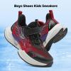 imageVITUOFLY Boys Sneakers Kids Running Shoes Girls Mesh Fitness Shoe Indoor Training Sneaker Lightweight Outdoor Sports Athletic Tennis Shoes for Little KidBig KidBlackRed8222
