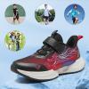 imageVITUOFLY Boys Sneakers Kids Running Shoes Girls Mesh Fitness Shoe Indoor Training Sneaker Lightweight Outdoor Sports Athletic Tennis Shoes for Little KidBig KidBlackRed8222